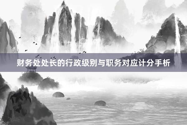 财务处处长的行政级别与职务对应计分手析